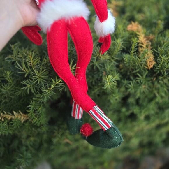 Annalee Christmas Elf Red & White Tall Posable Flexible Legs - Picture 5 of 6